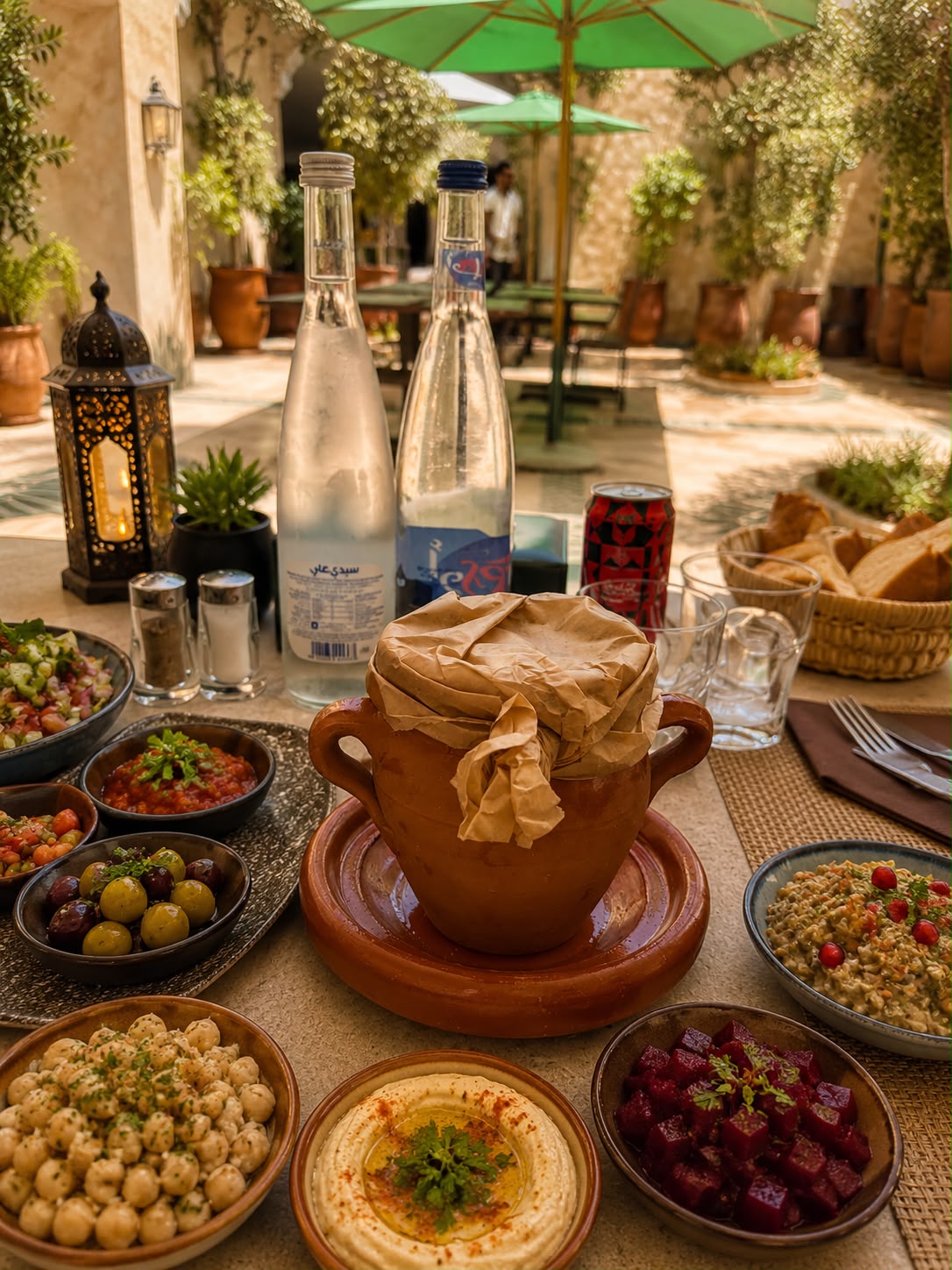 Tajine marocain servi en soirée