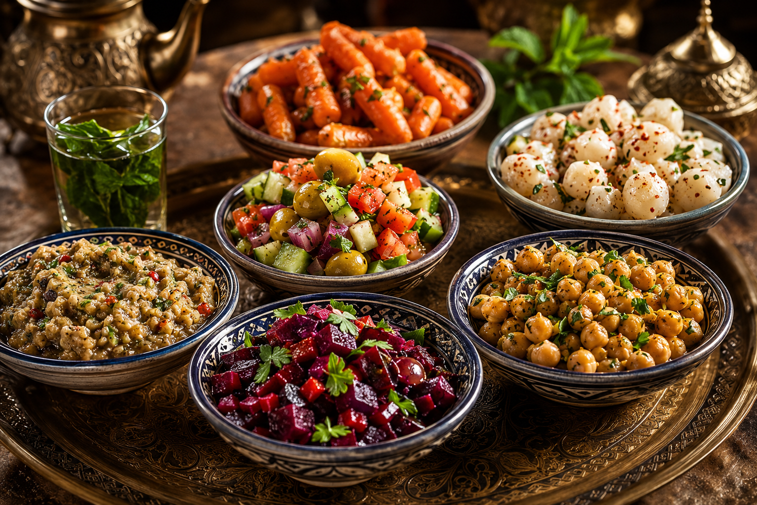 Assortiment d'entrées marocaines — La Gare de la Médina